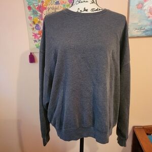 PINK Victoria's Secret Vintage Dark Heathered Gray Oversized Sweatshirt, Soft, M